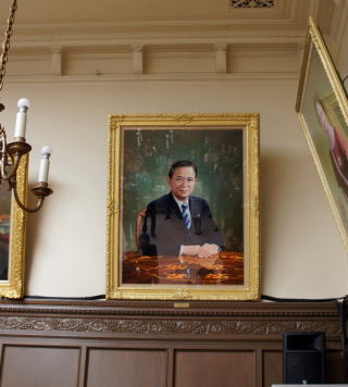 参議院議長肖像画掲額式風景