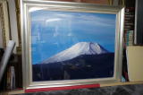 富士山の油彩画