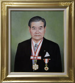 油彩肖像画叙勲祝い