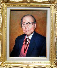 恩師油彩肖像画