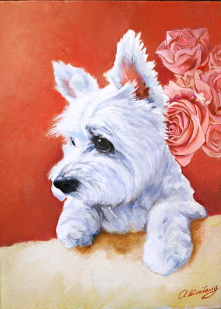 ワンちゃん依頼肖像画