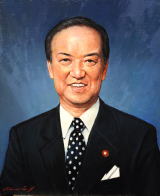 海部元総理の肖像画