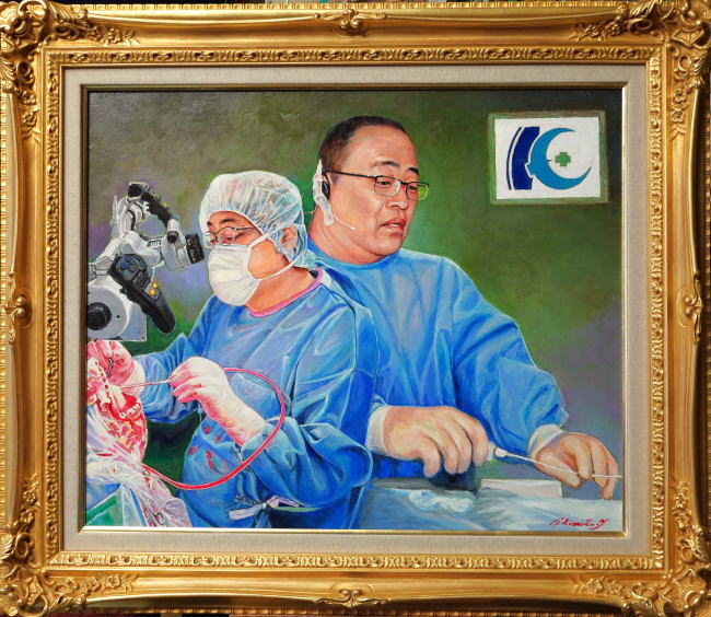 脳神経外科医贈呈用肖像画