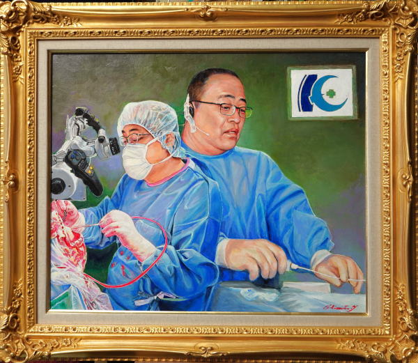 脳神経外科医油彩肖像画２０２３年制作