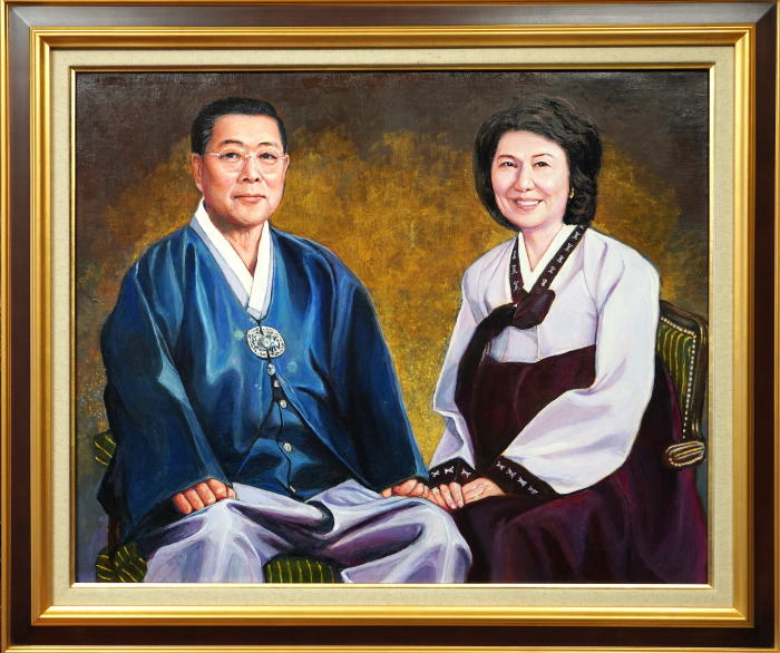 ご夫婦油彩肖像画２０２４年制作