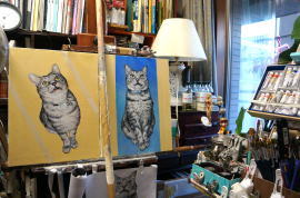 GONTAN愛猫肖像画