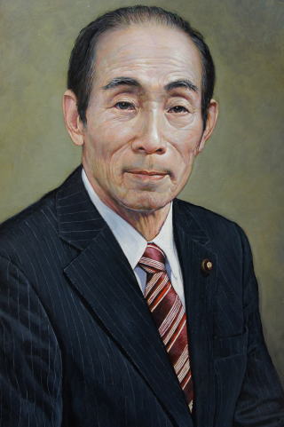 輿石東参議院議副議長肖像画部分