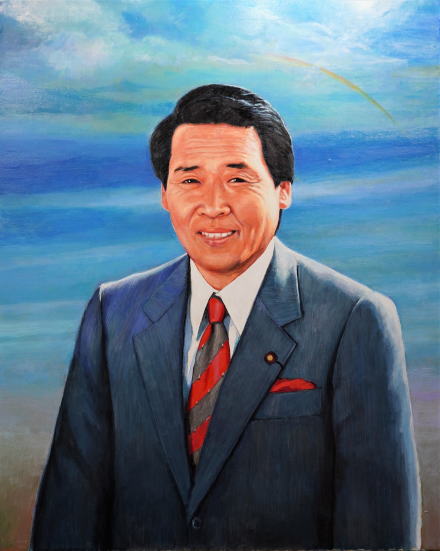 伊藤公介衆議院議員油絵肖像画２０２２年