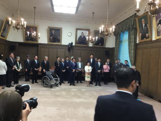 尾辻秀久参議院議長肖像画掲額式